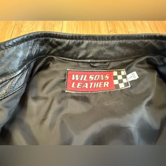 Wilson Leather Motorcycle Jacket Mens - Picture 4 of 5